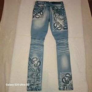 Stylish Paisley Skinny Jeans for Men